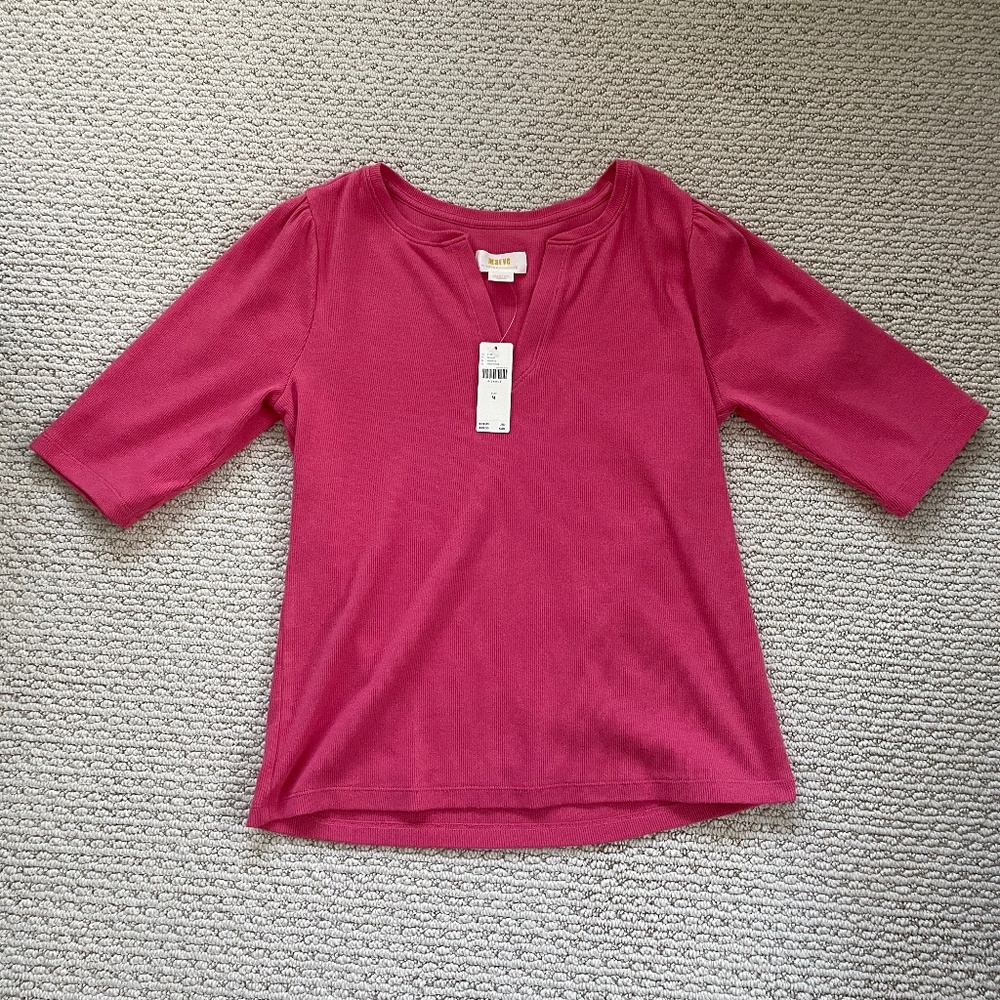 Maeve Split Neck Top
